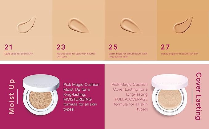 MISSHA MAGIC SUN CUSHION COVER LASTING SPF 50+ PA+++ - NO. 21 LIGHT BEIGE