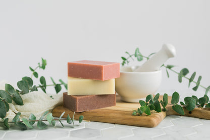 Organic handmade bar soap for face and body, natural and cruelty free