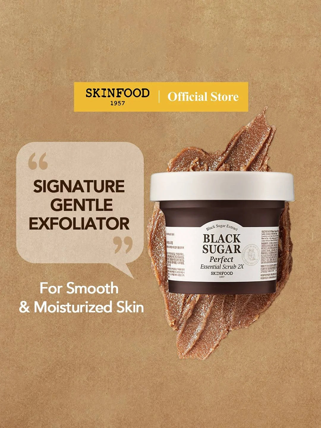 [SKINFOOD]  BLACK SUGAR PERFECT ESSENTIAL SCRUB 2X 210G